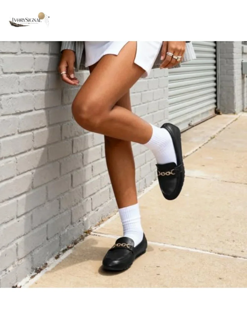 Women's Faux Leather Slip On Loafers Flat Shoes Comfortable
